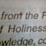 A drop of Blood which fell on the missal